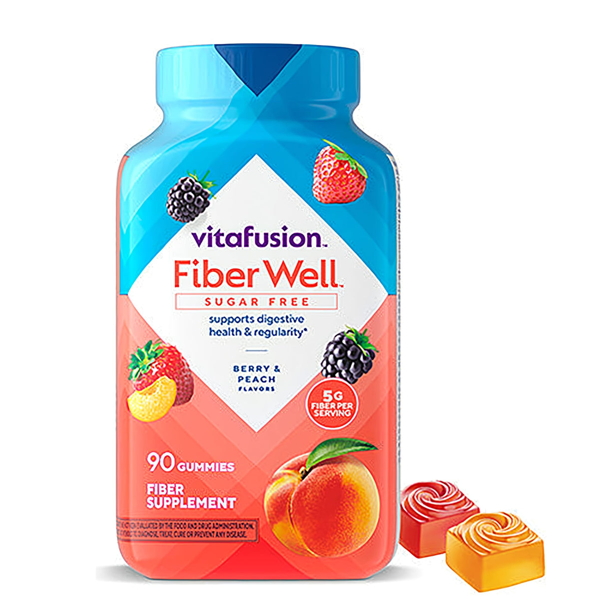 Fiber Well Sugar Free Gummy Vitamin, 90 Gummies