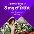 Supplement Facts panel for VF Iron Gummy, 60 Count, providing detailed nutritional information and serving size.
