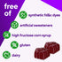 Iron Gummy bottle contains synthetic FD&C dyes, artificial sweeteners, high fructose corn syrup, gluten, and dairy.