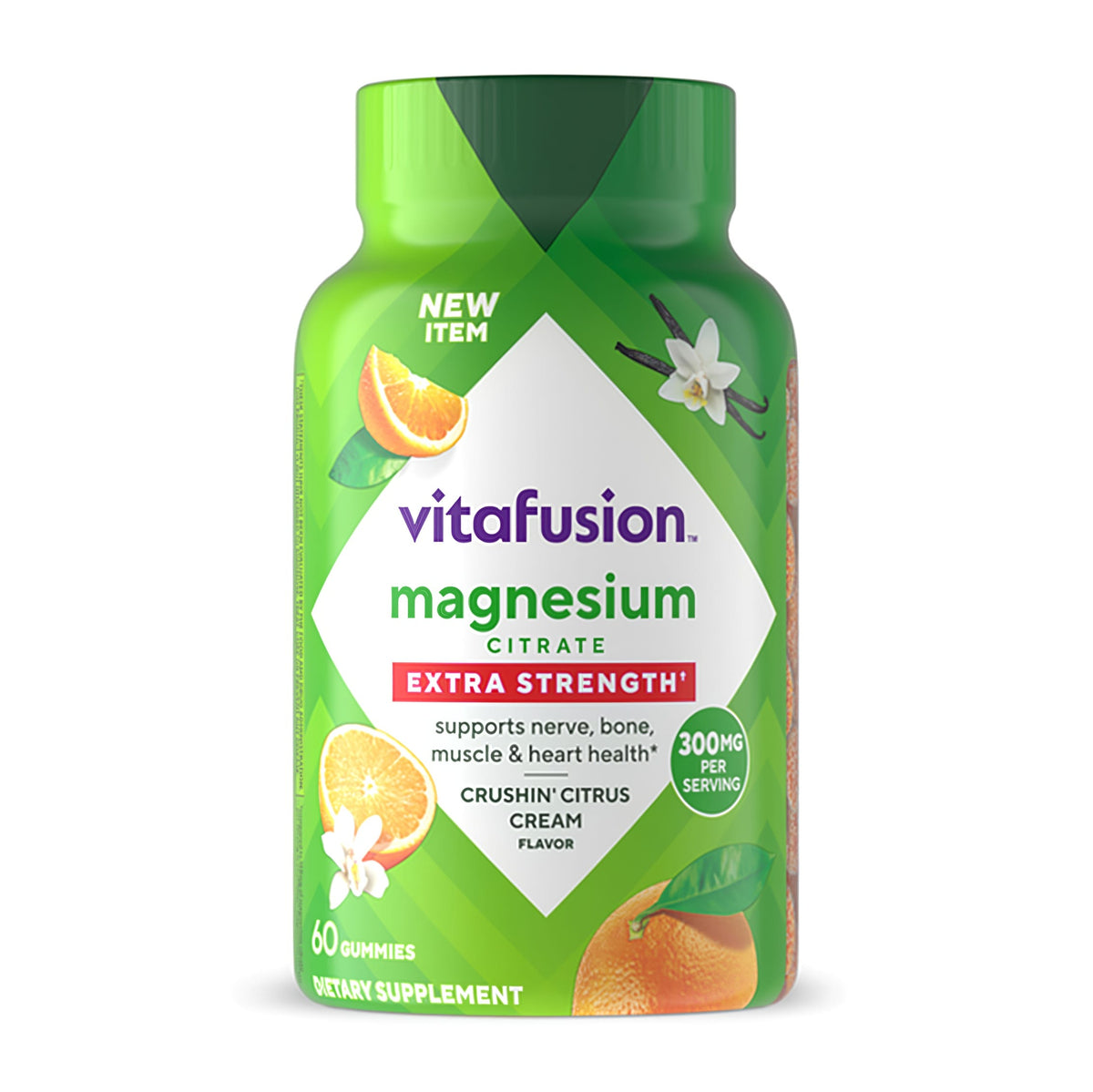 Magnesium Citrate Extra Strength 300 mg Gummy Vitamin, 60 Gummies