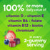 Sugar Free Men's Multi Gummies with 100% or more daily value of Vitamin D, E, B6, Folate, B12, Biotin, Chromium in every 2-gummy serving.