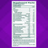 The Supplement Facts panel for VF Power+ Multivites Gummy, 4/3 90 Count, detailing nutritional information.