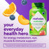 vitafusion Multivites Gummy 70 Count bottle. Supports energy metabolism, eye, muscle & immune health, Berry, Peach, & Orange flavors.
