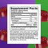 Image of Supplement Facts for Biotin 5,000 mcg Gummies, 100 count.
