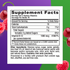 Image of Supplement Facts panel for VF B12 1,000 mcg Gummy, containing 140 gummies.