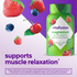 Vitafusion Magnesium Glycinate gummies: 100mg per serving, Boomin' Cherry Berry Flavor. Supports muscle relaxation. 60 count.
