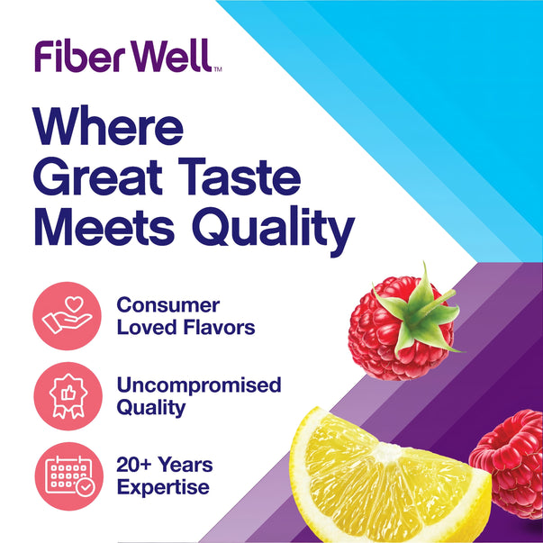 Product highlights graphic stating Consumer Loved Flavors, Uncompromised Quality, and 20+ Years of Expertise.