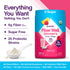 Product highlights graphic stating 6g Fiber per serving, Sugar Free, with 25 Probiotic Strains for health.