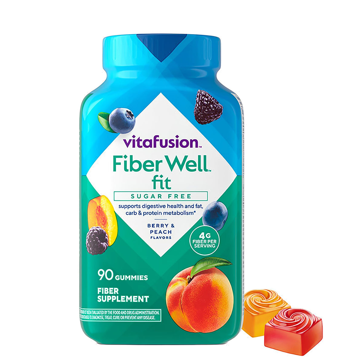 Fiber Well Fit Sugar Free Gummy Vitamin, 90 Gummies
