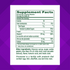 Supplement Facts panel for VF Power Zinc and C Gummy, 90-count bottle.