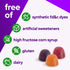 Fiber Well Gummy: Synthetic FD&C Dyes Free, Artificial Sweeteners Free, High Fructose Corn Syrup Free, Gluten Free, Dairy Free