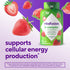 Vitafusion B-Complex + C Gummies, 60 count, strawberry flavor. Supports cellular energy production.