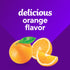 VF Sugar Free Power C 250 mg Gummy with 'delicious orange flavor' text and whole, half, and wedge oranges.