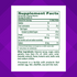 Supplement Facts panel for VF Power C 282 mg Gummies, 150 count.