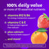 Product highlights graphic stating Vitamins B12 & B6 for energy*, Vitamins C & E for free radicals*, Calcium for bone & teeth*, ... and more!