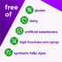 Probiotic bottle: Gluten Free, Dairy Free, Artificial Sweeteners Free, High Fructose Corn Syrup Free, Synthetic FD&C Dyes Free