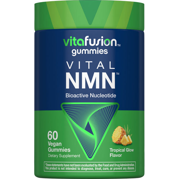 Vitafusion VITAL NMN Bioactive Nucleotide, 60 Vegan Gummies in Tropical Glow Flavor, product image.